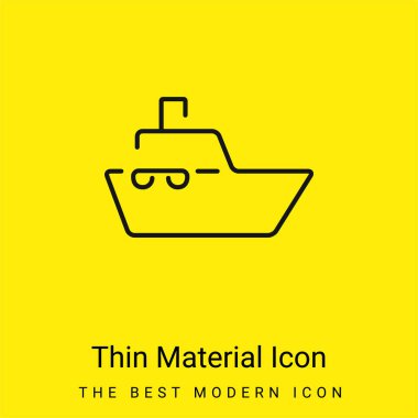 Tekne Ultrathin Ana hatları en az parlak sarı madde simgesi