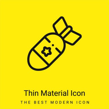 Atomic Bomb minimal bright yellow material icon clipart