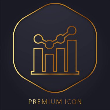 Analitik altın çizgi prim logosu veya simgesi