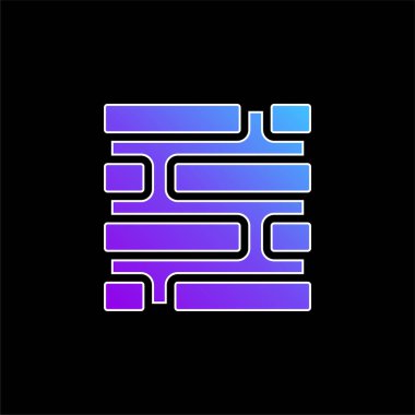 Tuğla duvar mavi eğimli vektör simgesi