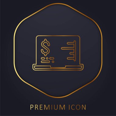 Analitik altın çizgi prim logosu veya simgesi