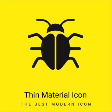 Big Bug minimal bright yellow material icon clipart