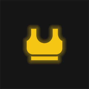 Sütyen sarısı parlak neon simgesi