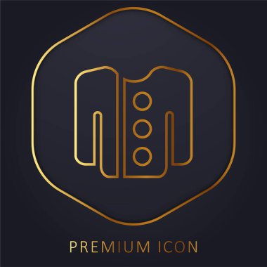 Büyük Botton Jacket altın çizgisi logosu veya simgesi