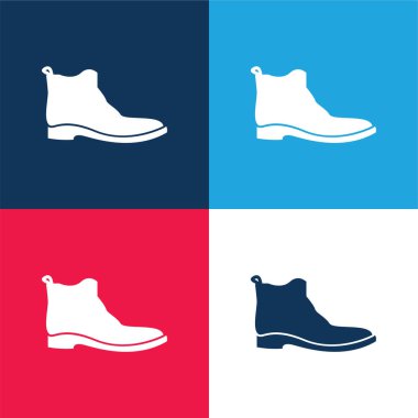 Önyükleme mavisi ve kırmızı dört renk en küçük simge kümesi