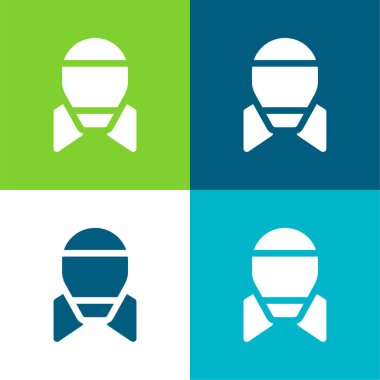 Atom Bombası Düz 4 renk en az simge seti