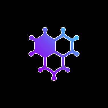 Bakteri mavi gradyan vektör simgesi