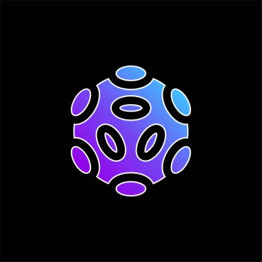 Bakteri mavi gradyan vektör simgesi