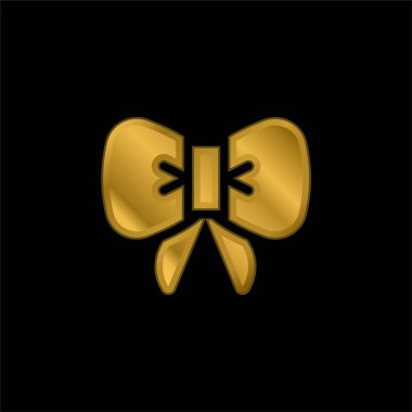 Baş Bağlama Altın Kaplama Metal Simge veya logo Vektörü