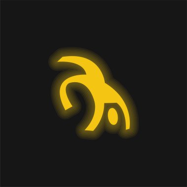 Akrobatik Kişi Sarı Parlayan neon simgesi
