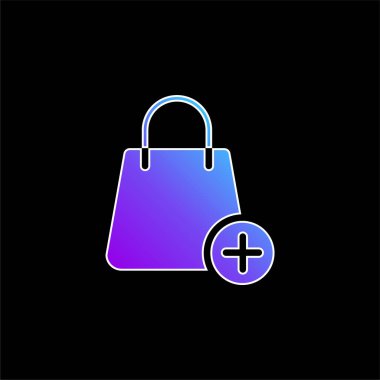 Mavi torba gradyan vektör simgesi