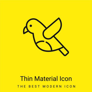 Kuş minimal parlak madde simgesi