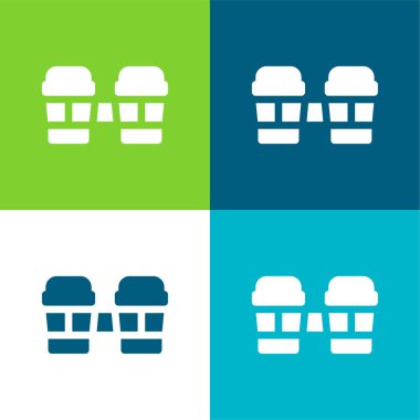 Bongolar Düz 4 renk en küçük simge kümesi