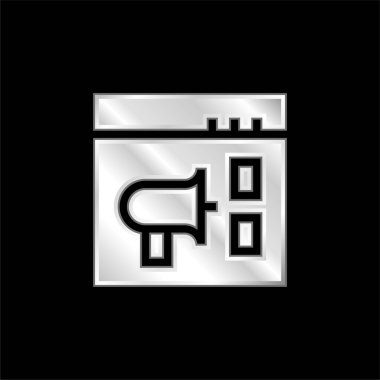 Reklam gümüş kaplama metalik simge