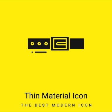 Belt minimal bright yellow material icon clipart