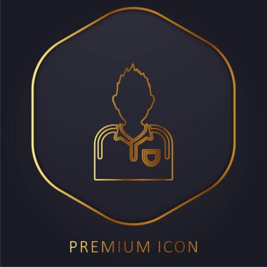 Atletik Futbolcu Altın Çizgi Premium logosu veya simgesi