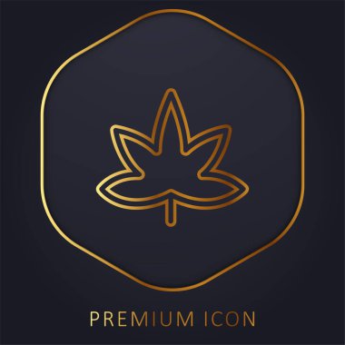 Büyük Mapple Leaf altın çizgisi logosu veya simgesi