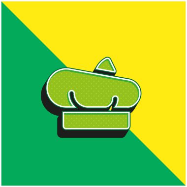 Bere yeşili ve sarı modern 3d vektör simgesi logosu