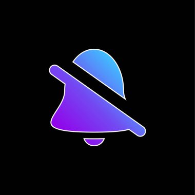 Alarm Kapalı mavi eğimli vektör simgesi