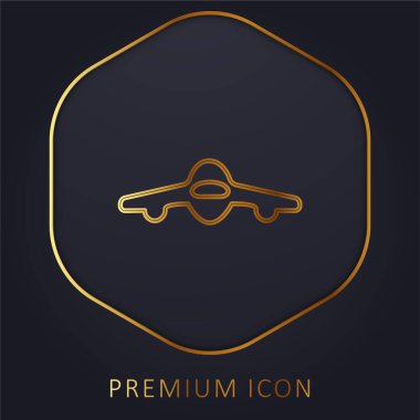Uçak Cephesi Ultrathin Taşımacılık Altın Hat prim logosu veya simgesi