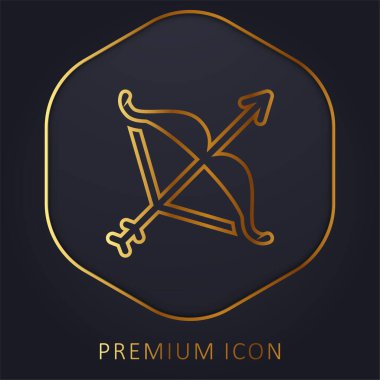 Artemis altın çizgi prim logosu veya simgesi