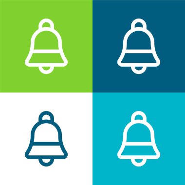 Bell Düz 4 renk simgesi seti