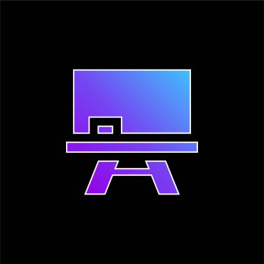 Tahta mavi gradyan vektör simgesi