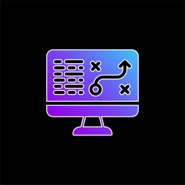 Analitik mavi gradyan vektör simgesi