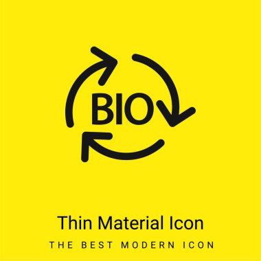 Bio Kütle Yenilenebilir Enerji Asgari parlak sarı madde simgesi