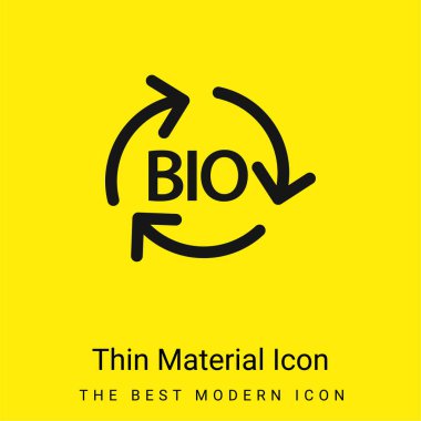 Bio Mass Renewable Energy minimal bright yellow material icon clipart