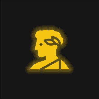 Apollo sarı parlak neon simgesi