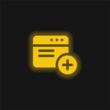 Parlak sarı neon simgesi ekle