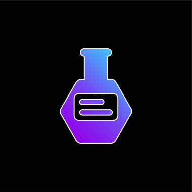 Bir şişe hap mavi gradyan vektör simgesi