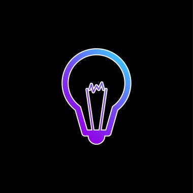 Big Light Bulb blue gradient vector icon clipart