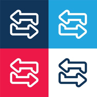 Oklar İki Mavi ve Kırmızı Minimum Renk Simgesi