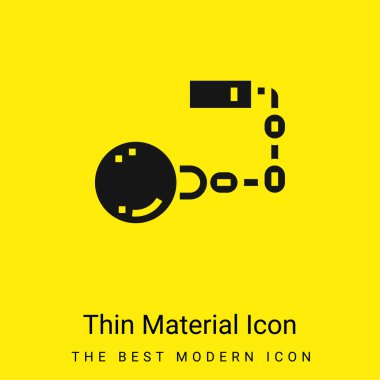 Ball minimal bright yellow material icon clipart