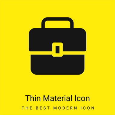 Evrak çantası en az parlak sarı madde simgesi