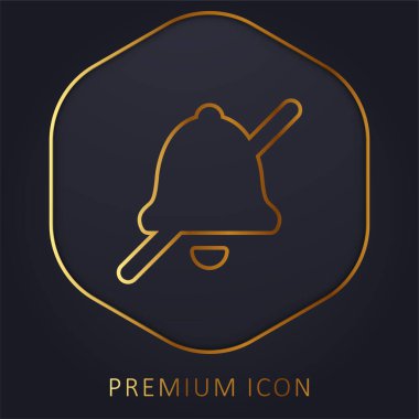 Alarm Kapalı Altın Hat prim logosu veya simgesi