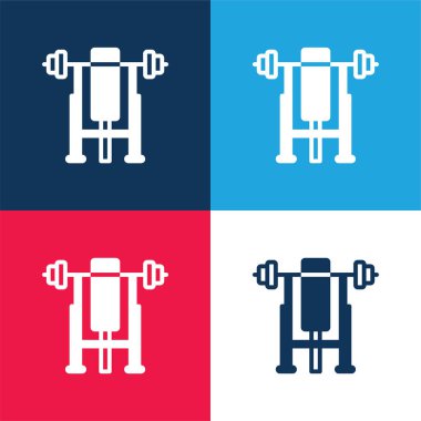 Mavi ve kırmızı dört renk en küçük simge kümesi