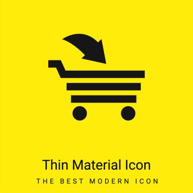 Adding To Shopping Cart minimal bright yellow material icon clipart