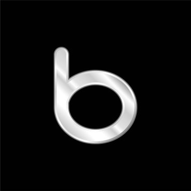 Bing Big Logo silver plated metallic icon clipart