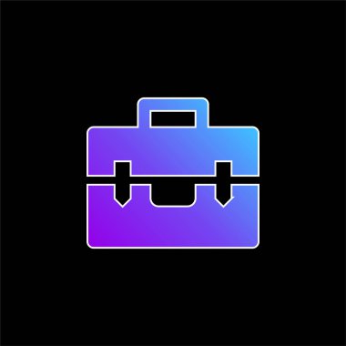 Evrak çantası mavi gradyan vektör simgesi