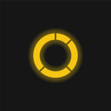 Analitik sarı parlak neon simgesi