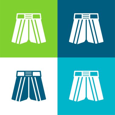 Boks Şortu Düz 4 renk en az simge kümesi