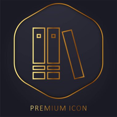 Altın satır premium logosu ya da simgesi