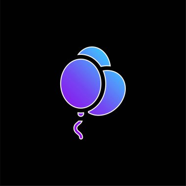 Balonlar mavi gradyan vektör simgesi