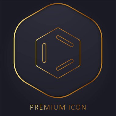 Benzen altın çizgisi prim logosu veya simgesi
