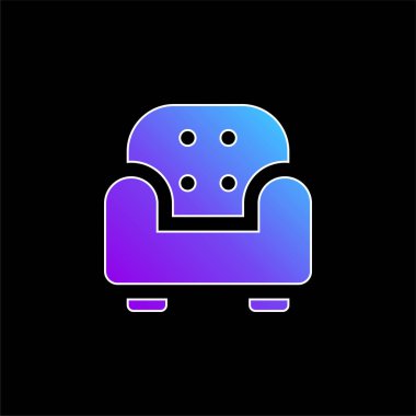 Koltuk mavisi gradyan vektör simgesi