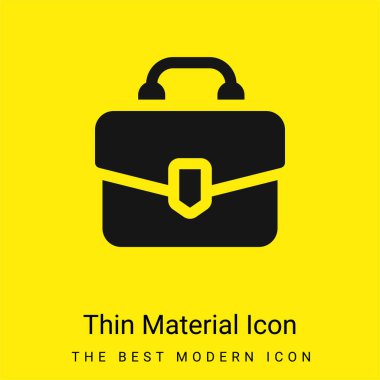Evrak çantası en az parlak sarı madde simgesi