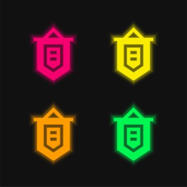 Parlak neon vektör simgesi